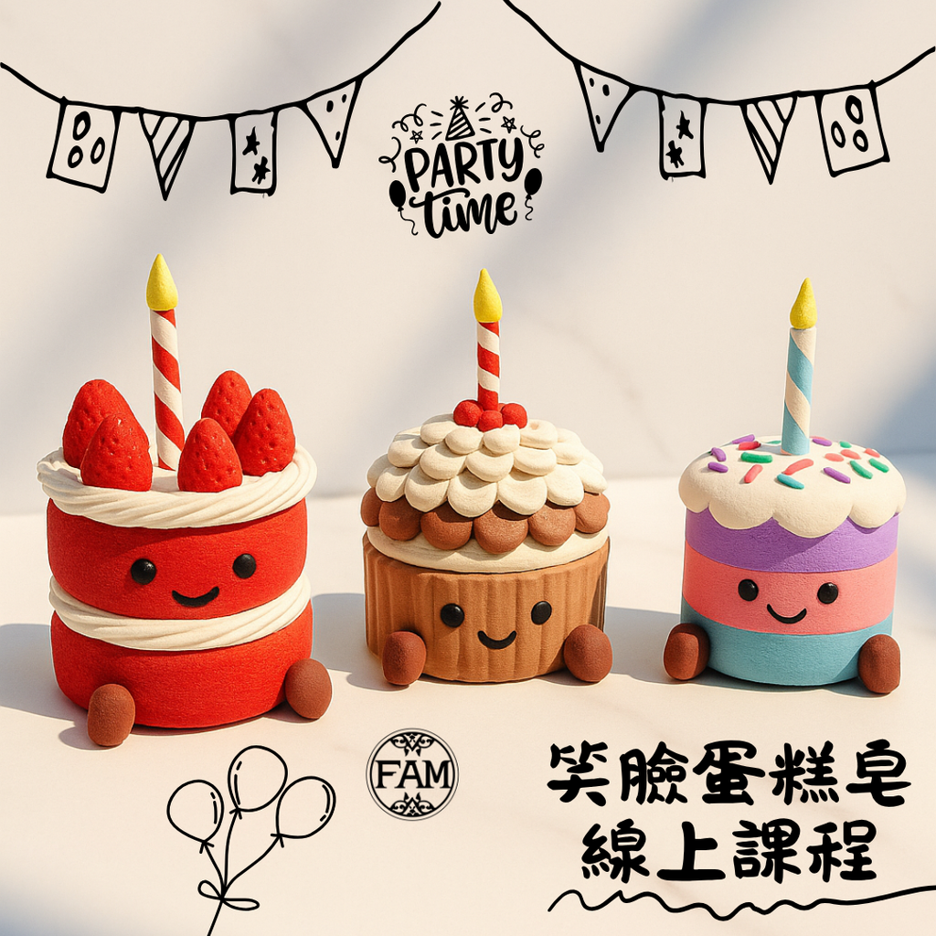 英式笑臉蛋糕皂線上課程by FAM 【ON250719F】