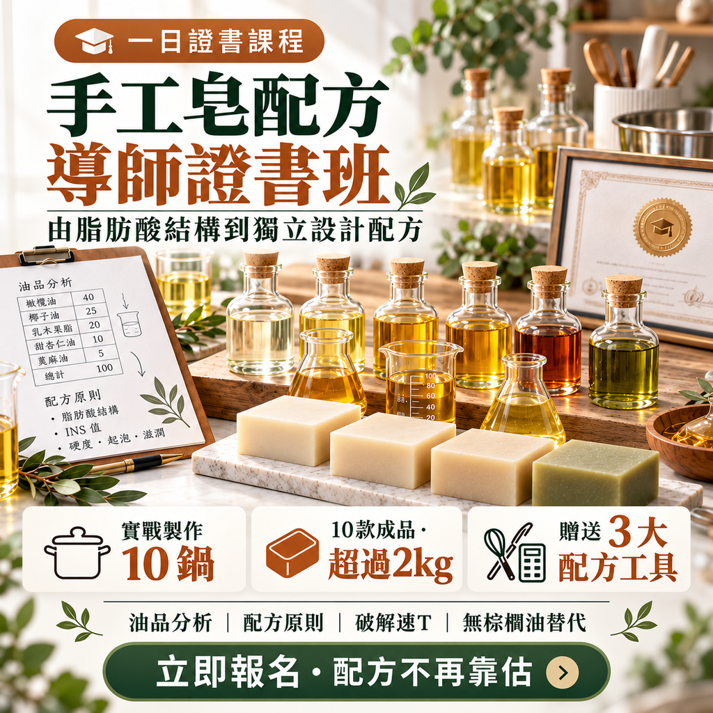 手工皂配方導師證書班 【261121】
